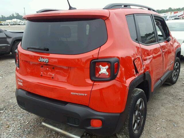 ZACCJBAB8HPE88254 - 2017 JEEP RENEGADE S RED photo 4