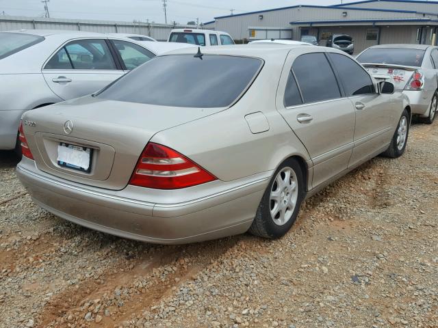 WDBNG75J8YA055571 - 2000 MERCEDES-BENZ S 500 BEIGE photo 4