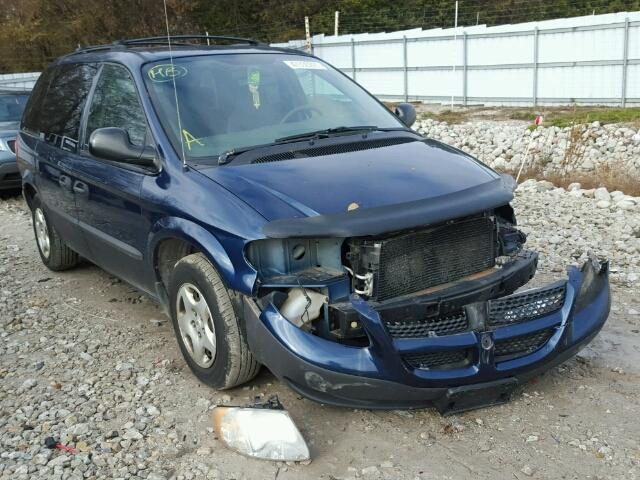 1D4GP25R83B189084 - 2003 DODGE CARAVAN SE BLUE photo 1