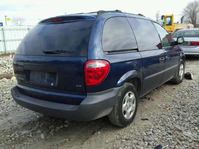 1D4GP25R83B189084 - 2003 DODGE CARAVAN SE BLUE photo 4