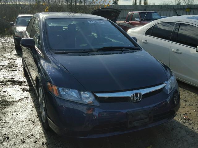 1HGFA16537L127738 - 2007 HONDA CIVIC LX BLUE photo 1