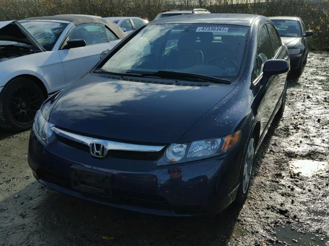 1HGFA16537L127738 - 2007 HONDA CIVIC LX BLUE photo 2