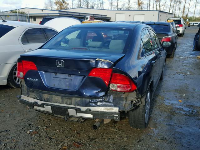 1HGFA16537L127738 - 2007 HONDA CIVIC LX BLUE photo 4