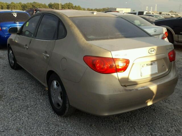 KMHDU46D97U106632 - 2007 HYUNDAI ELANTRA GL GOLD photo 3