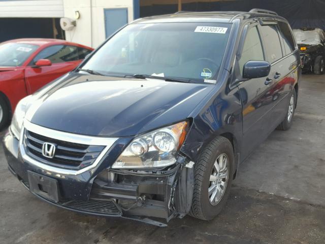 5FNRL3H75AB031295 - 2010 HONDA ODYSSEY EX BLUE photo 2