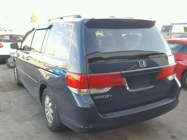 5FNRL3H75AB031295 - 2010 HONDA ODYSSEY EX BLUE photo 3