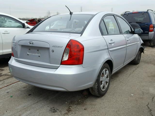 KMHCN46C57U145606 - 2007 HYUNDAI ACCENT GLS SILVER photo 4