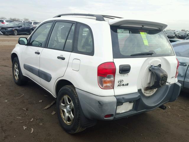 JTEHH20VX10057581 - 2001 TOYOTA RAV4 WHITE photo 3