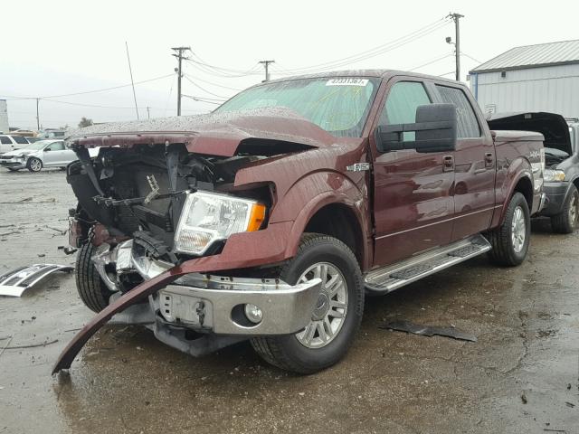 1FTFW1EVXAFB35696 - 2010 FORD F150 SUPER MAROON photo 2