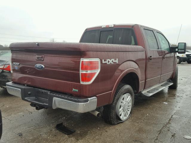 1FTFW1EVXAFB35696 - 2010 FORD F150 SUPER MAROON photo 4