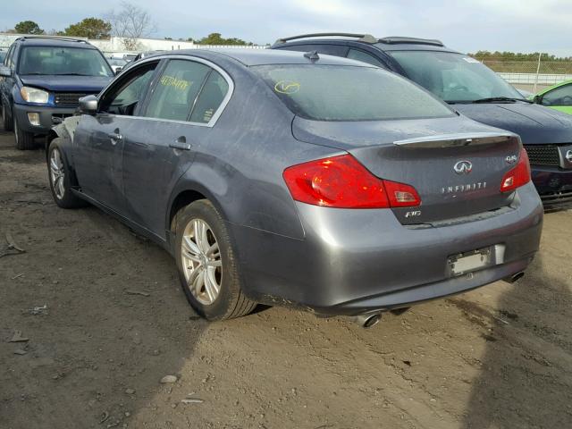 JN1CV6AR4FM520656 - 2015 INFINITI Q40 GRAY photo 3