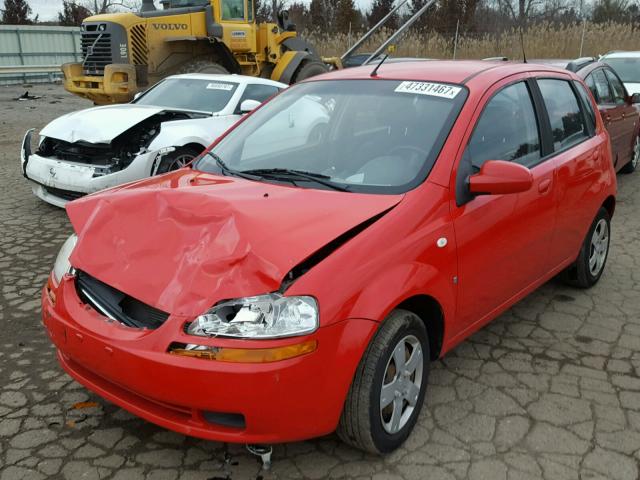 KL1TD66638B048261 - 2008 CHEVROLET AVEO BASE RED photo 2