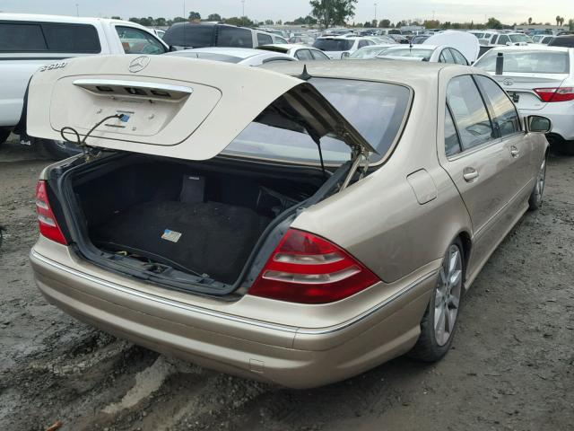 WDBNG75J82A299180 - 2002 MERCEDES-BENZ S 500 GOLD photo 4