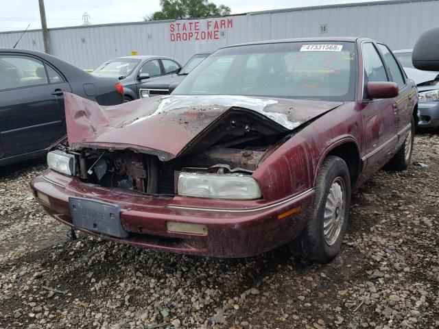 2G4WB52K7T1475178 - 1996 BUICK REGAL CUST BURGUNDY photo 2