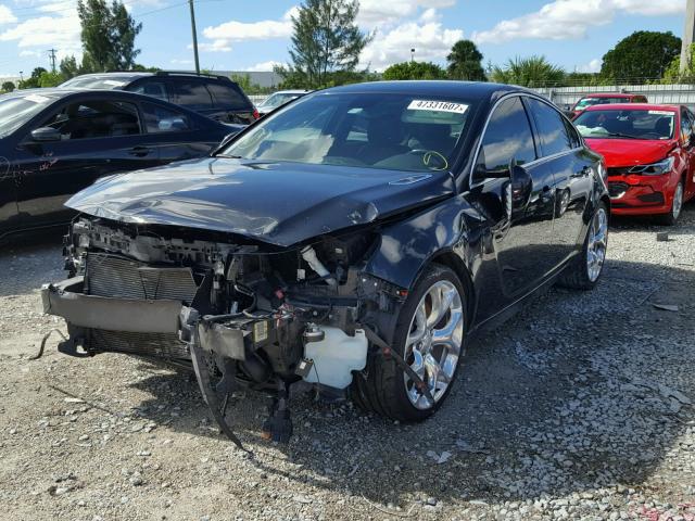 2G4GV5GV0D9201760 - 2013 BUICK REGAL GS BLACK photo 2