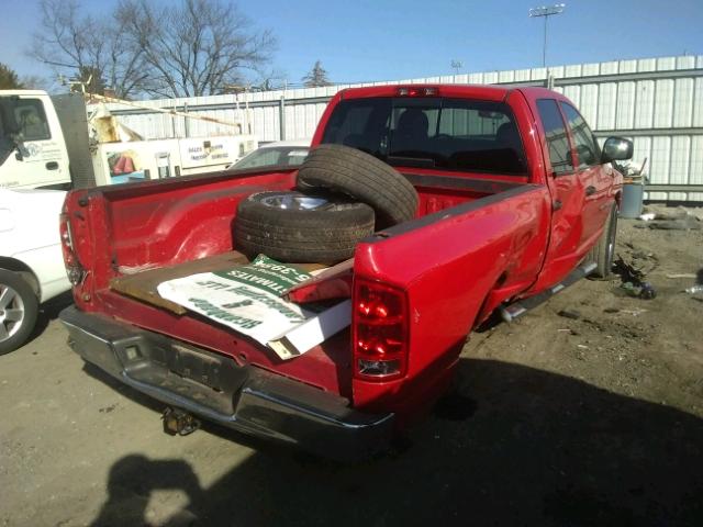 1D7HA18D45J575156 - 2005 DODGE RAM 1500 S RED photo 4