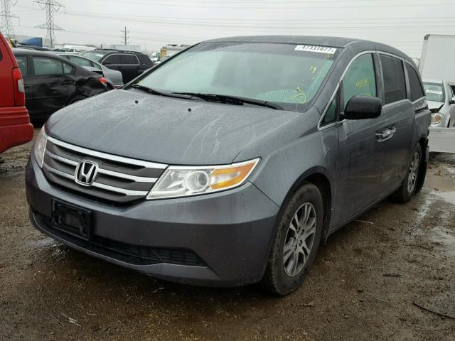 5FNRL5H63BB042512 - 2011 HONDA ODYSSEY EX GRAY photo 2