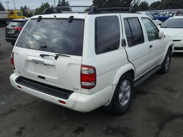 JN8AR07Y0YW409165 - 2000 NISSAN PATHFINDER WHITE photo 4