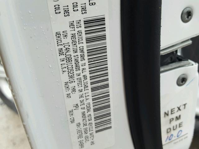 1C4NJDBB1CD523016 - 2012 JEEP COMPASS SP 白色 照片 10