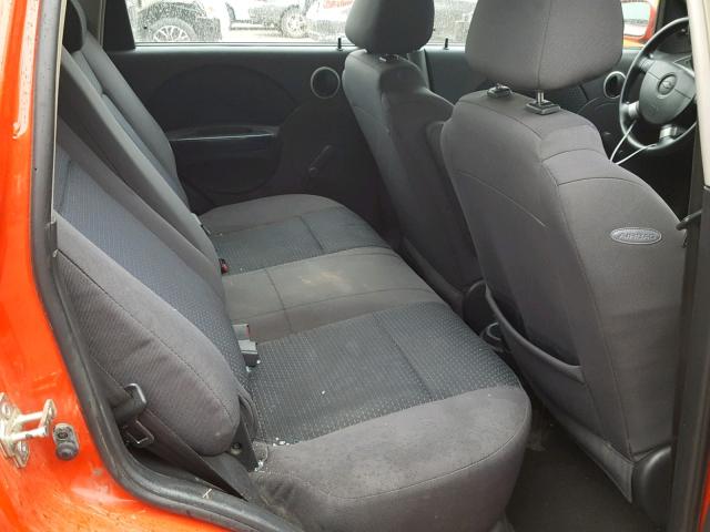 KL1TD66628B107624 - 2008 CHEVROLET AVEO BASE Czerwony zdjęcie 6