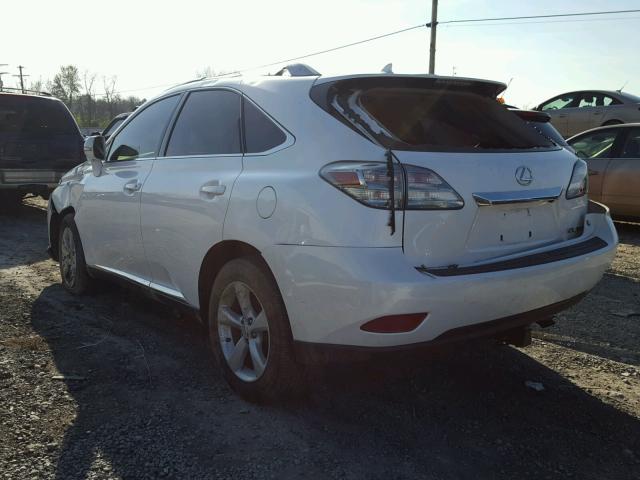 2T2ZK1BA1CC077625 - 2012 LEXUS RX 350 WHITE photo 3