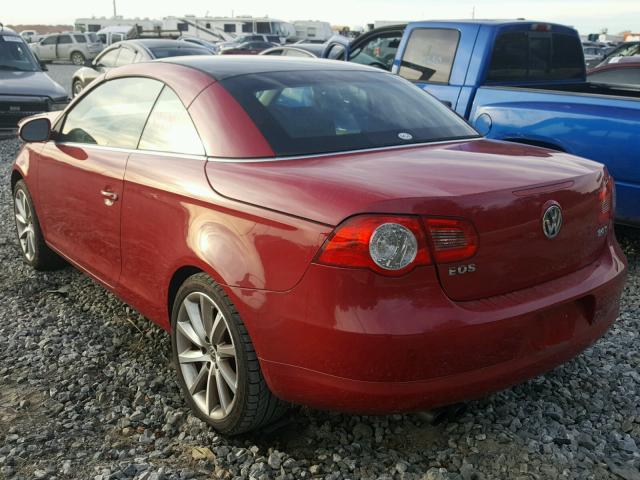 WVWDA71F37V038748 - 2007 VOLKSWAGEN EOS 2.0T S RED photo 3