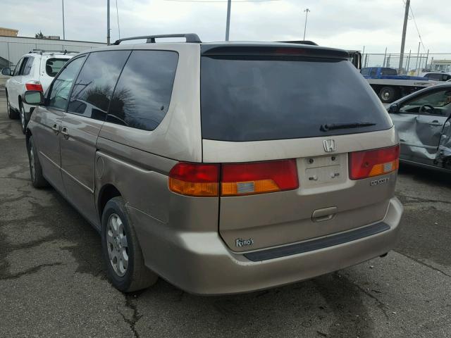 5FNRL188X4B119101 - 2004 HONDA ODYSSEY EX GOLD photo 3