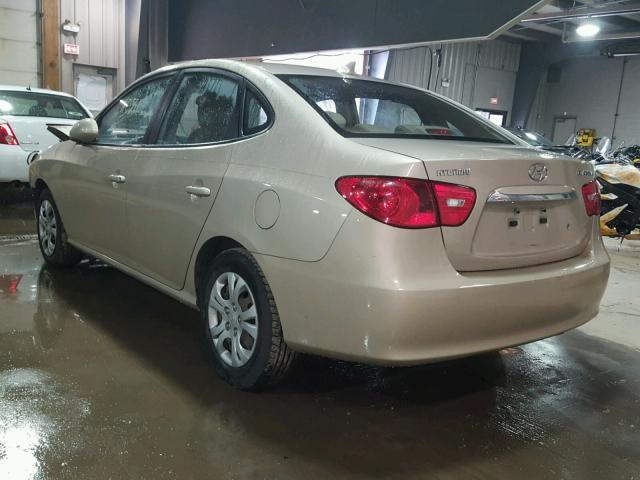 KMHDU4AD5AU081341 - 2010 HYUNDAI ELANTRA BL TAN photo 3