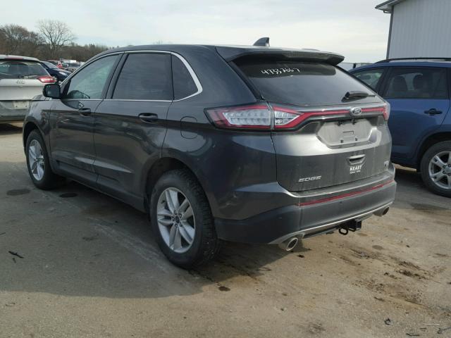 2FMTK4J80FBB97550 - 2015 FORD EDGE SEL GRAY photo 3