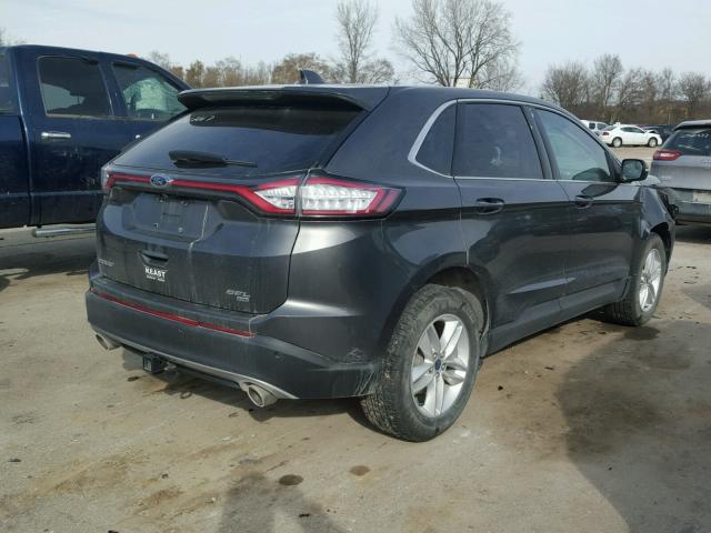 2FMTK4J80FBB97550 - 2015 FORD EDGE SEL GRAY photo 4