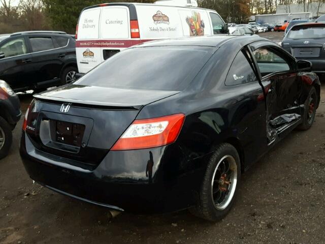 2HGFG12678H532027 - 2008 HONDA CIVIC LX BLACK photo 4