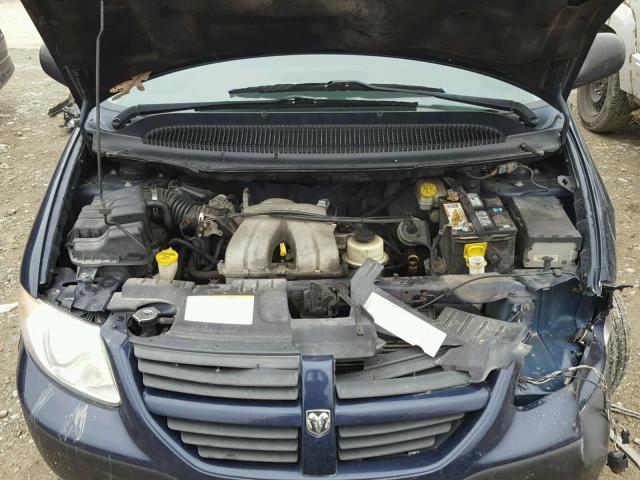 1D4GP25BX5B319534 - 2005 DODGE CARAVAN SE BLUE photo 7