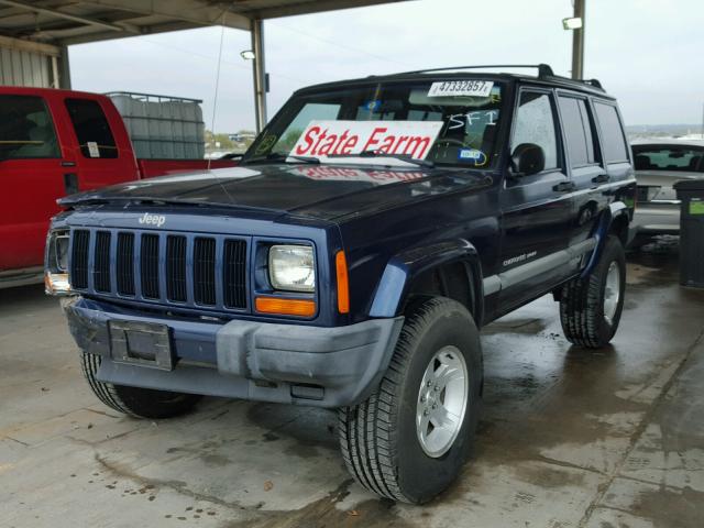 1J4FF48S71L552742 - 2001 JEEP CHEROKEE S BLUE photo 2