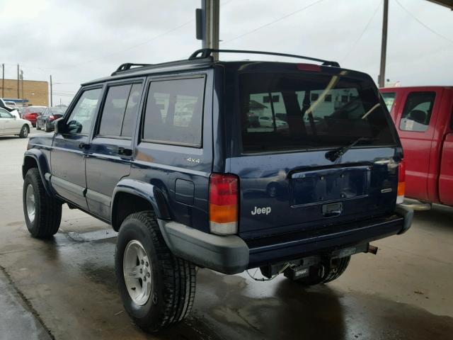 1J4FF48S71L552742 - 2001 JEEP CHEROKEE S BLUE photo 3