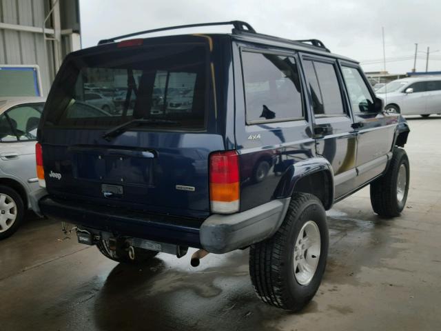 1J4FF48S71L552742 - 2001 JEEP CHEROKEE S BLUE photo 4