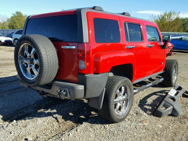 5GTEN13EX88174751 - 2008 HUMMER H3 RED photo 4