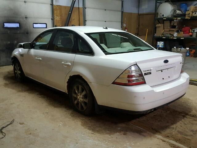 1FAHP24W08G161417 - 2008 FORD TAURUS SEL WHITE photo 3