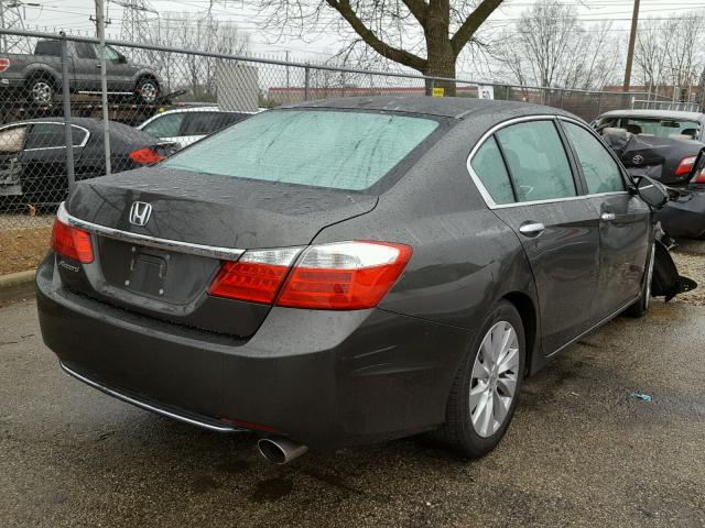 1HGCR2F8XEA144993 - 2014 HONDA ACCORD EXL GRAY photo 4