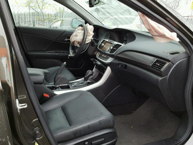 1HGCR2F8XEA144993 - 2014 HONDA ACCORD EXL GRAY photo 5