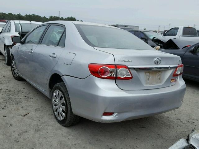 5YFBU4EE2DP179470 - 2013 TOYOTA COROLLA BA SILVER photo 3