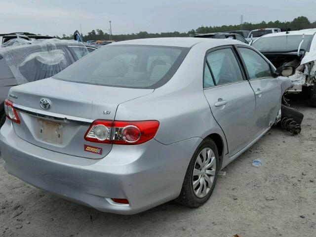 5YFBU4EE2DP179470 - 2013 TOYOTA COROLLA BA SILVER photo 4