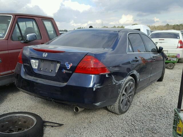 1HGCM56457A224203 - 2007 HONDA ACCORD LX BLUE photo 4