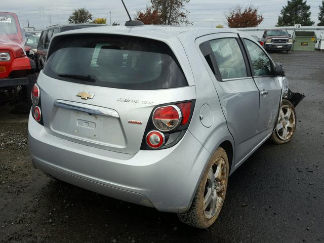 1G1JE6SBXG4140043 - 2016 CHEVROLET SONIC LTZ SILVER photo 4