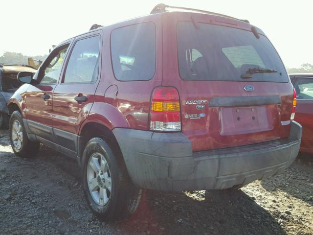 1FMYU03Z47KB58479 - 2007 FORD ESCAPE XLT MAROON photo 3