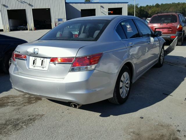 1HGCP2F36CA243740 - 2012 HONDA ACCORD LX SILVER photo 4