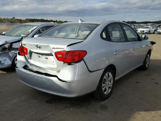 KMHDU4AD1AU082308 - 2010 HYUNDAI ELANTRA BL SILVER photo 4