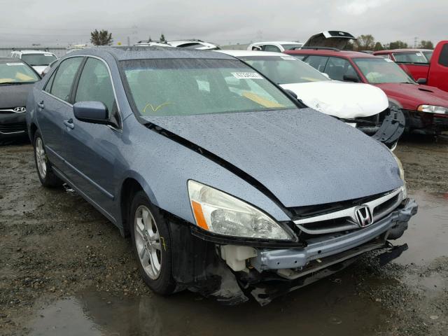 1HGCM56727A107091 - 2007 HONDA ACCORD EX BLUE photo 1