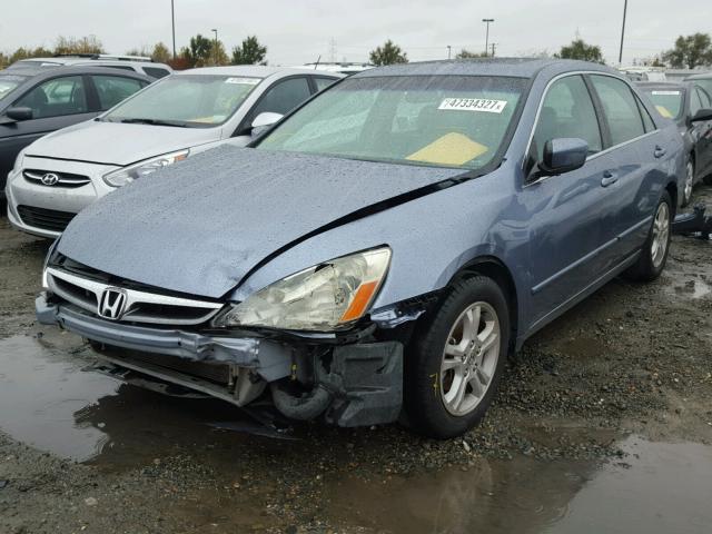 1HGCM56727A107091 - 2007 HONDA ACCORD EX BLUE photo 2