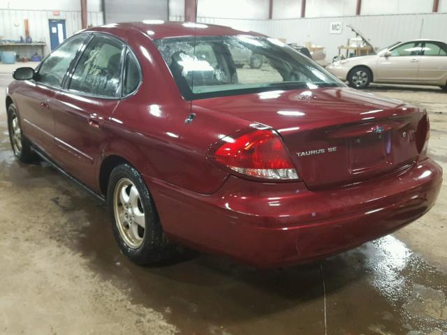 1FAFP53U36A120658 - 2006 FORD TAURUS SE MAROON photo 3