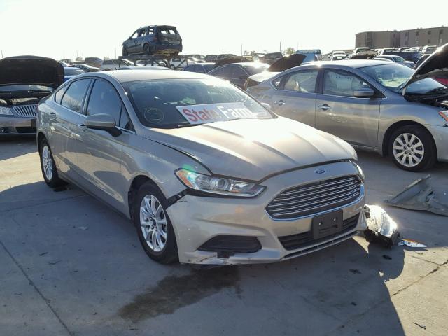 3FA6P0G75GR122359 - 2016 FORD FUSION S GOLD photo 1